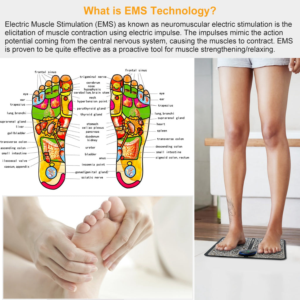 EMS Foot Massage Pad Pain Relief & Muscle Relaxation