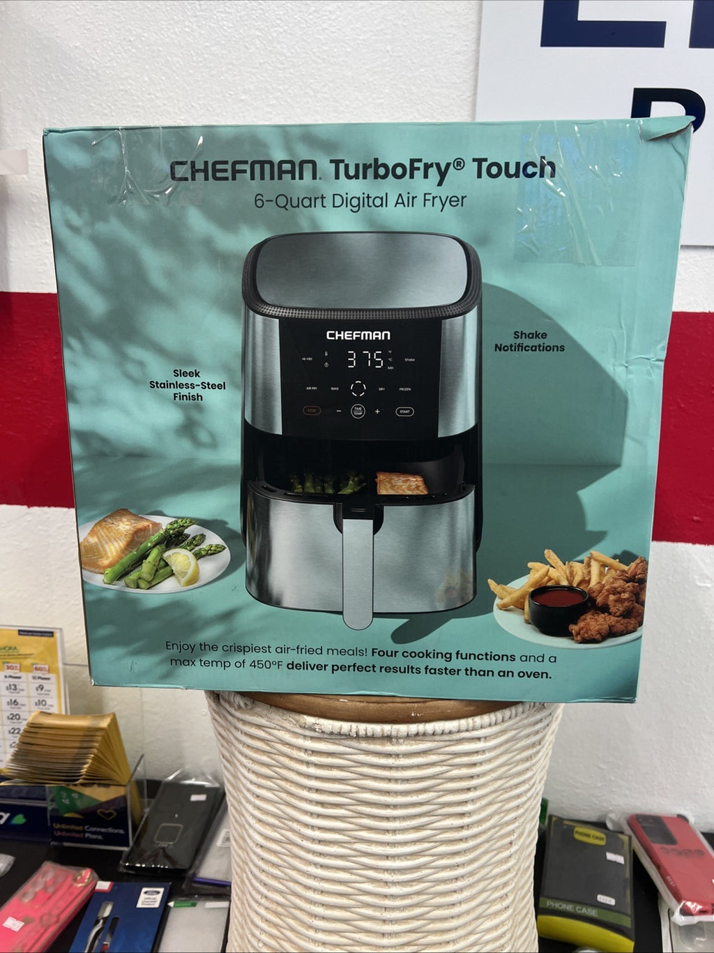 Chefman Air Fryer Turbofry Touch 6qt RJ38-SS-WM Digital Controls