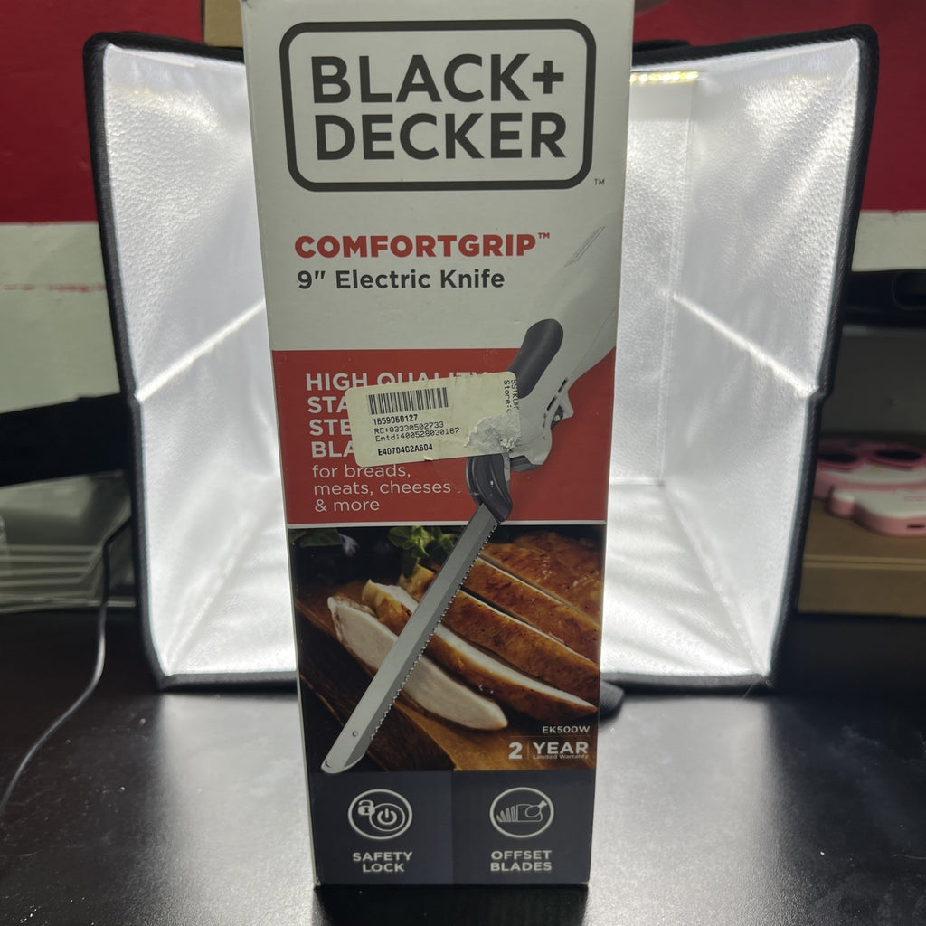 Electric Knife 9” Black + Decker High Quality Stainless Steel Blades New In Box