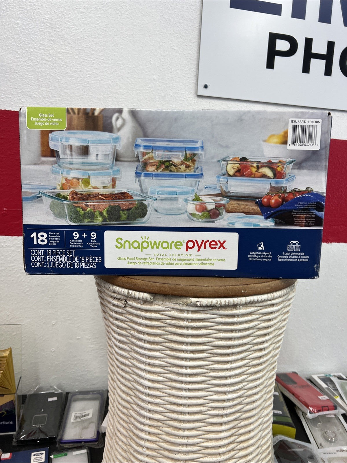 Snapware Pure Pyrex 18-Piece Glass Food Storage Set - 1103106
