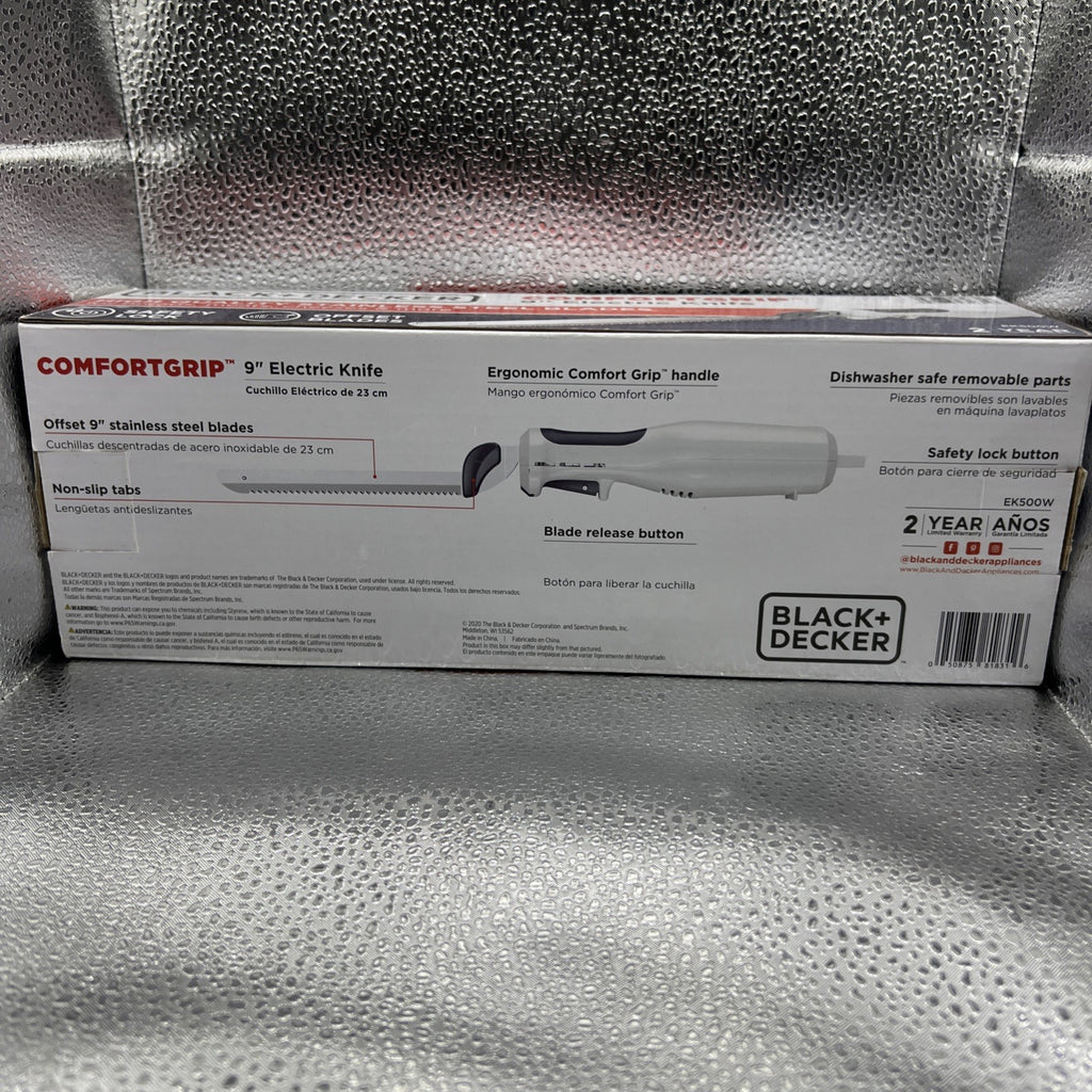 Electric Knife 9” Black + Decker High Quality Stainless Steel Blades New In Box