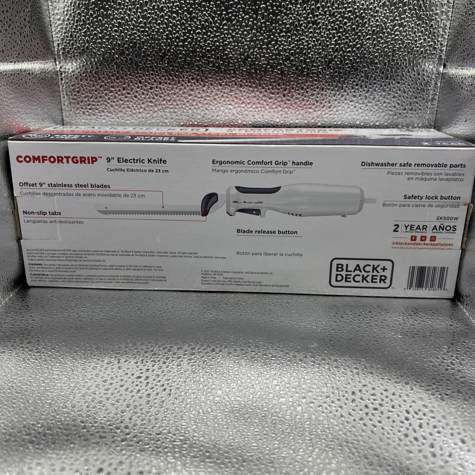 Electric Knife 9” Black + Decker High Quality Stainless Steel Blades New In Box